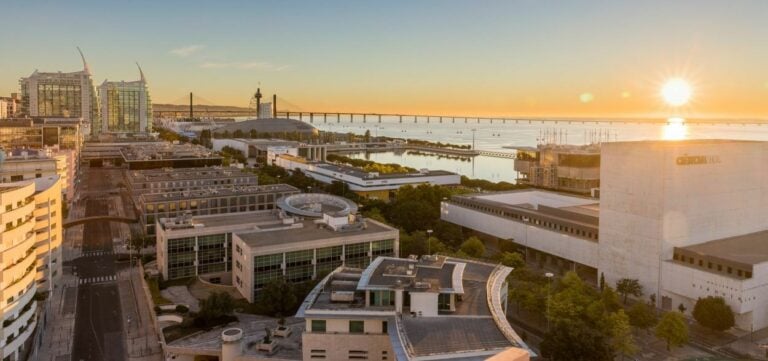 Sunrise and view at the Martinhal Residences in Lisbon